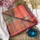 Vriksham Light Pink Shade Chinnalampattu Saree Copper Border-VS4724